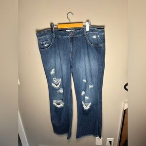 KanCan Ripped Blue Boyfriend Jeans